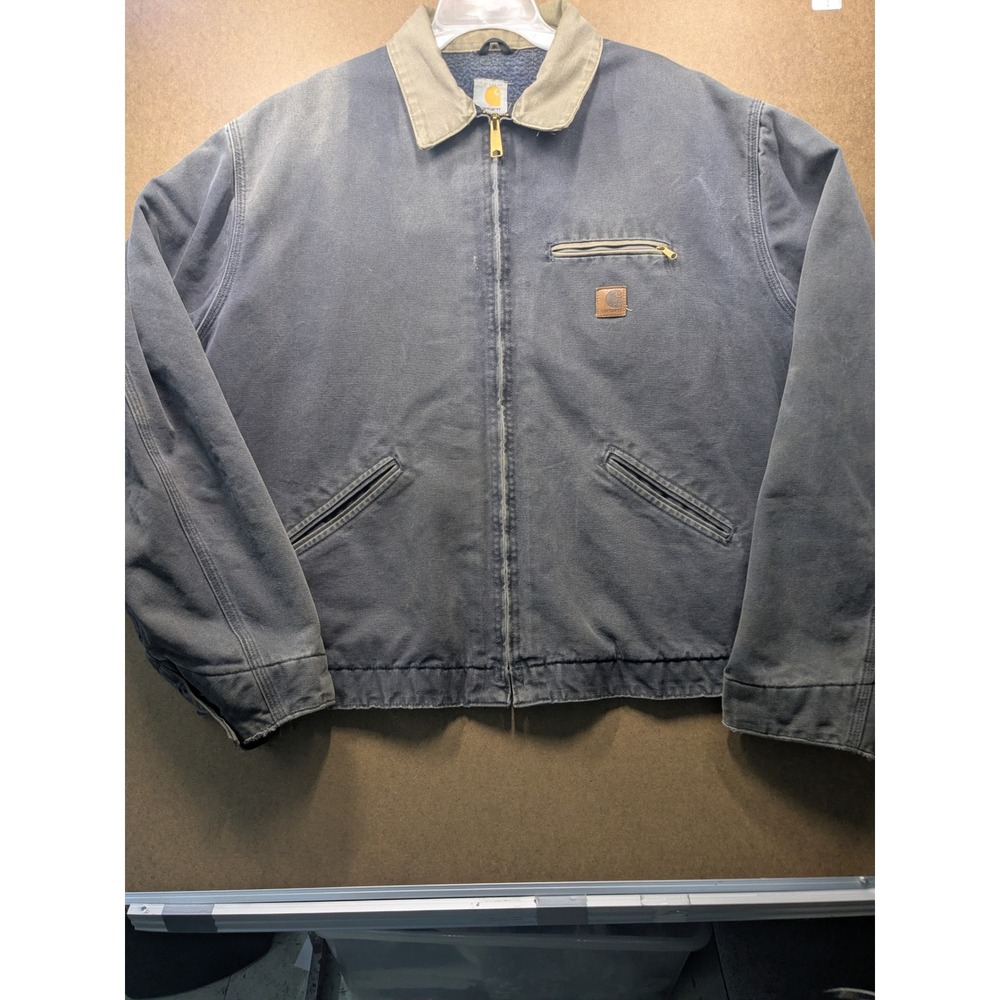 Carhartt J97 PTL Detroit Jacket Petrol Blue Blanket Lined XXL Tall Made in USA